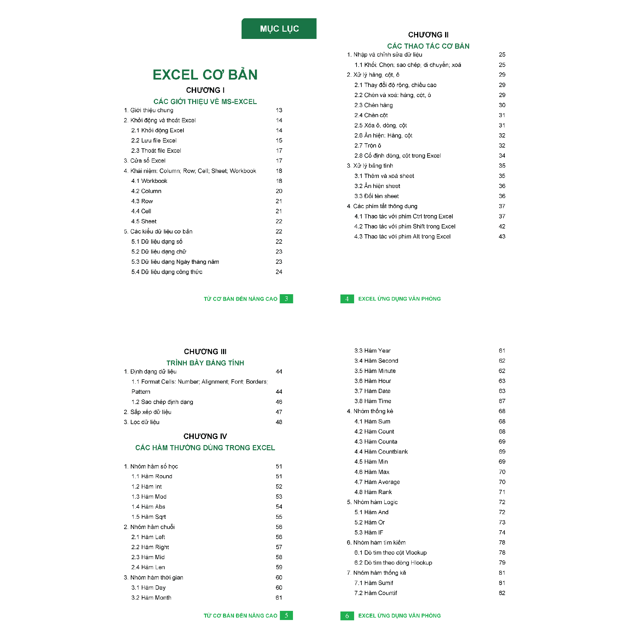 Combo 4 Sách Excel - Word - PowerPoint - Google Sheets Ứng Dụng Văn Phòng Kèm Khoá Học Video ĐÀO TẠO TIN HỌC