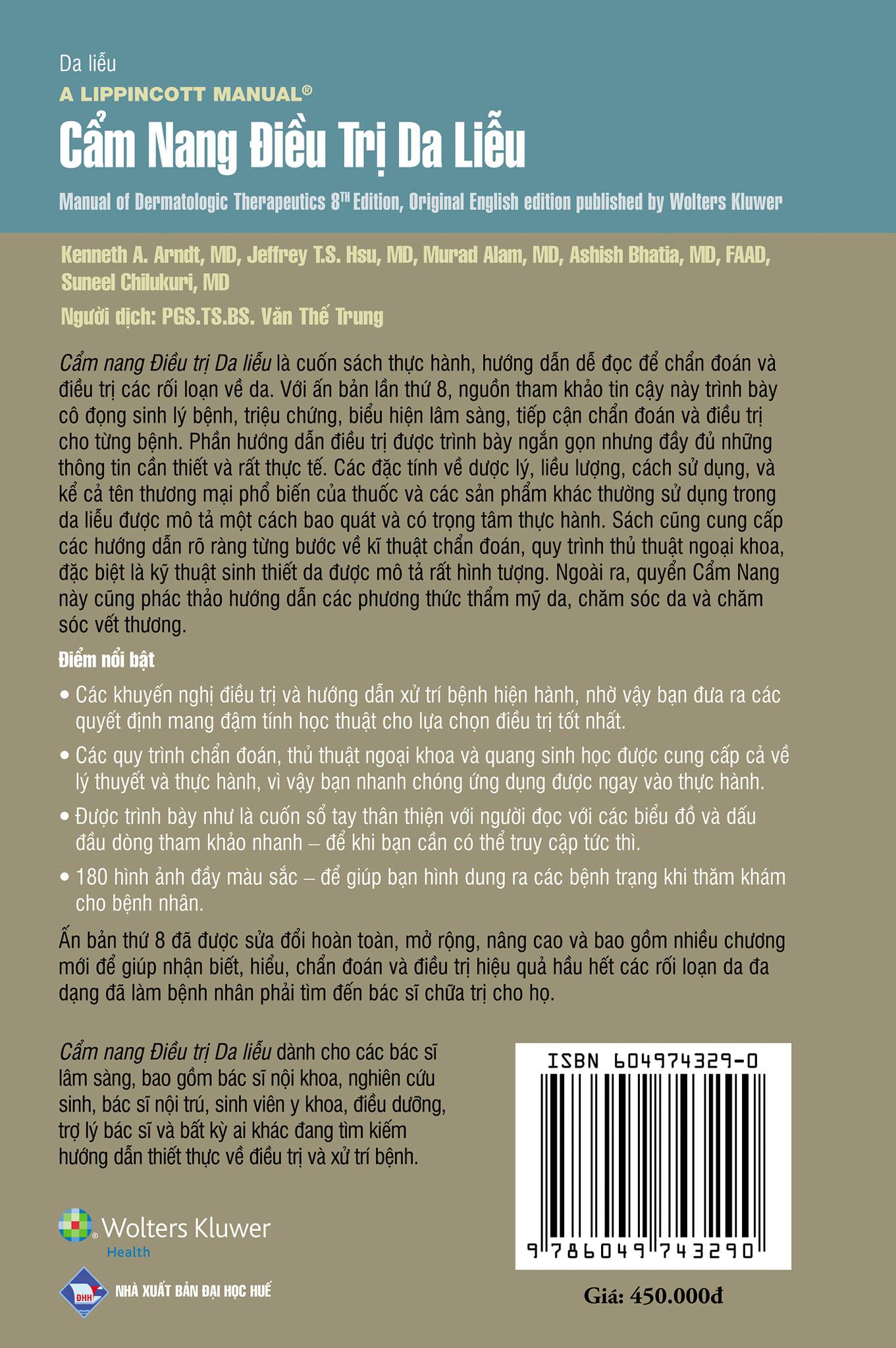 Sách Manual of Dermatologic Therapeutics (ấn bản tiếng Việt: Cẩm nang Điều trị Da liễu)