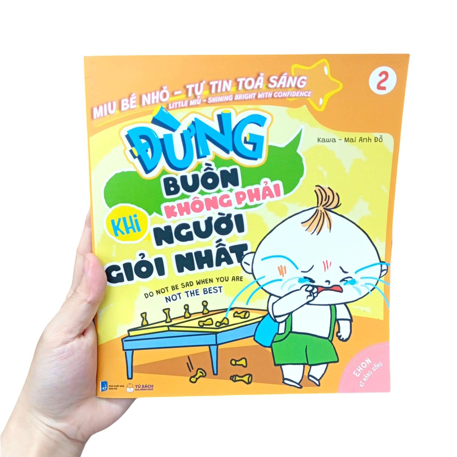 Sách Ehon Miu Bé Nhỏ Tự Tin Tỏa Sáng - Đừng Buồn Khi Không Phải Người Giỏi Nhất
