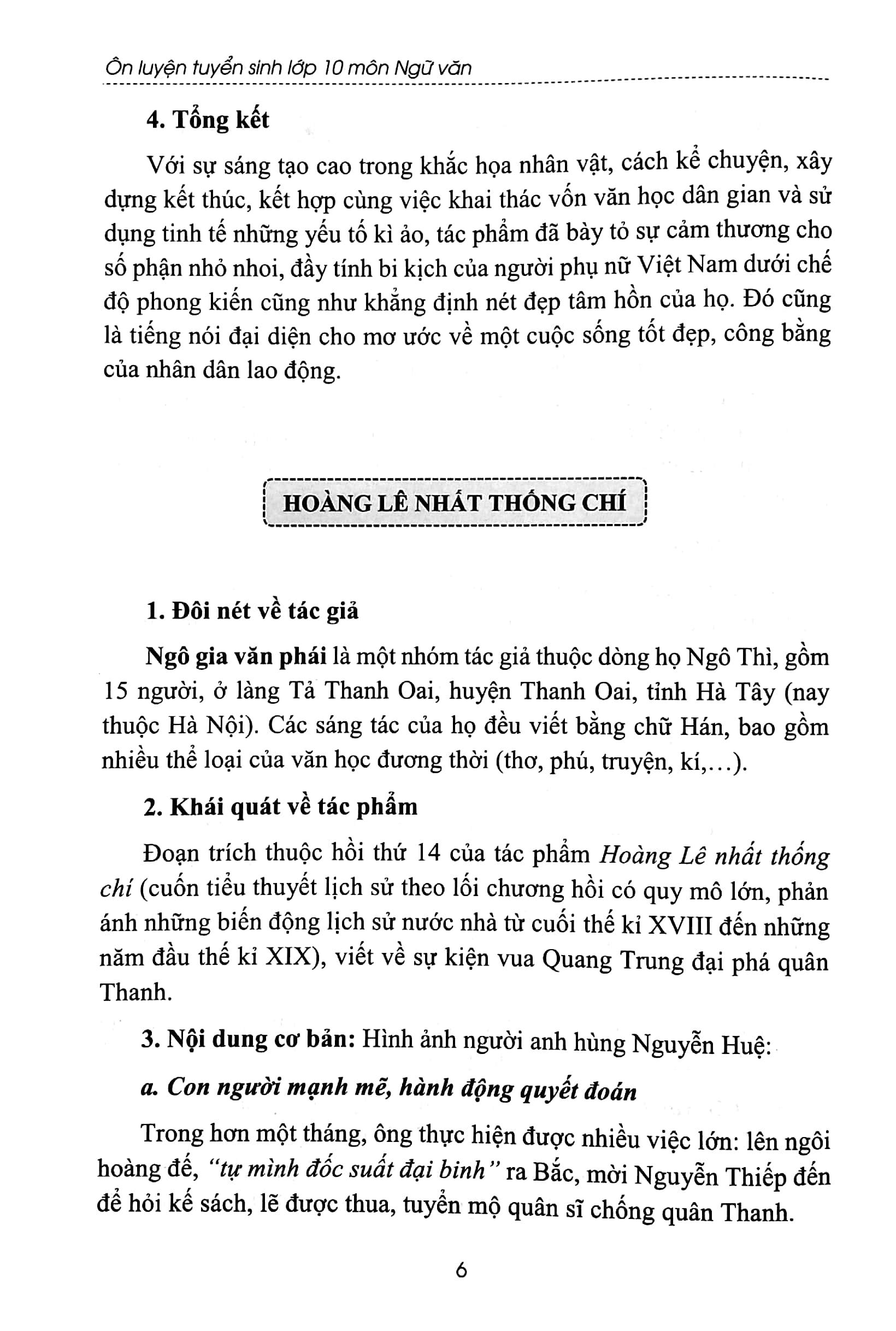 Ôn Luyện Tuyển Sinh Lớp 10 - Môn Ngữ Văn