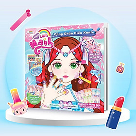Sách - Tiệm Làm Nail - Công Chúa Biển Xanh - 400+ Stickers Dễ Thương -  Bóc Dán Sticker Cho Bé Gái - Megabook