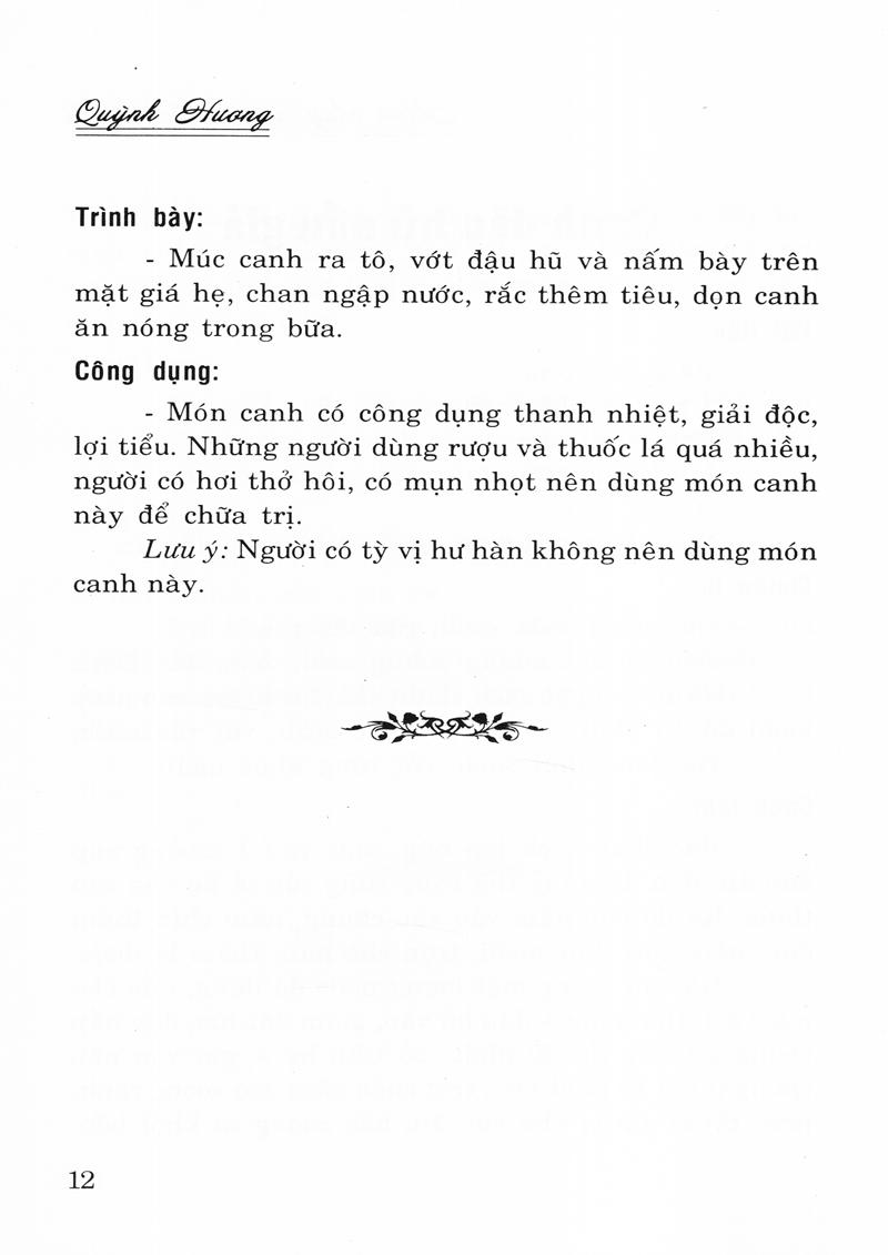 Món Chay Ngon, Bỗ Dưỡng