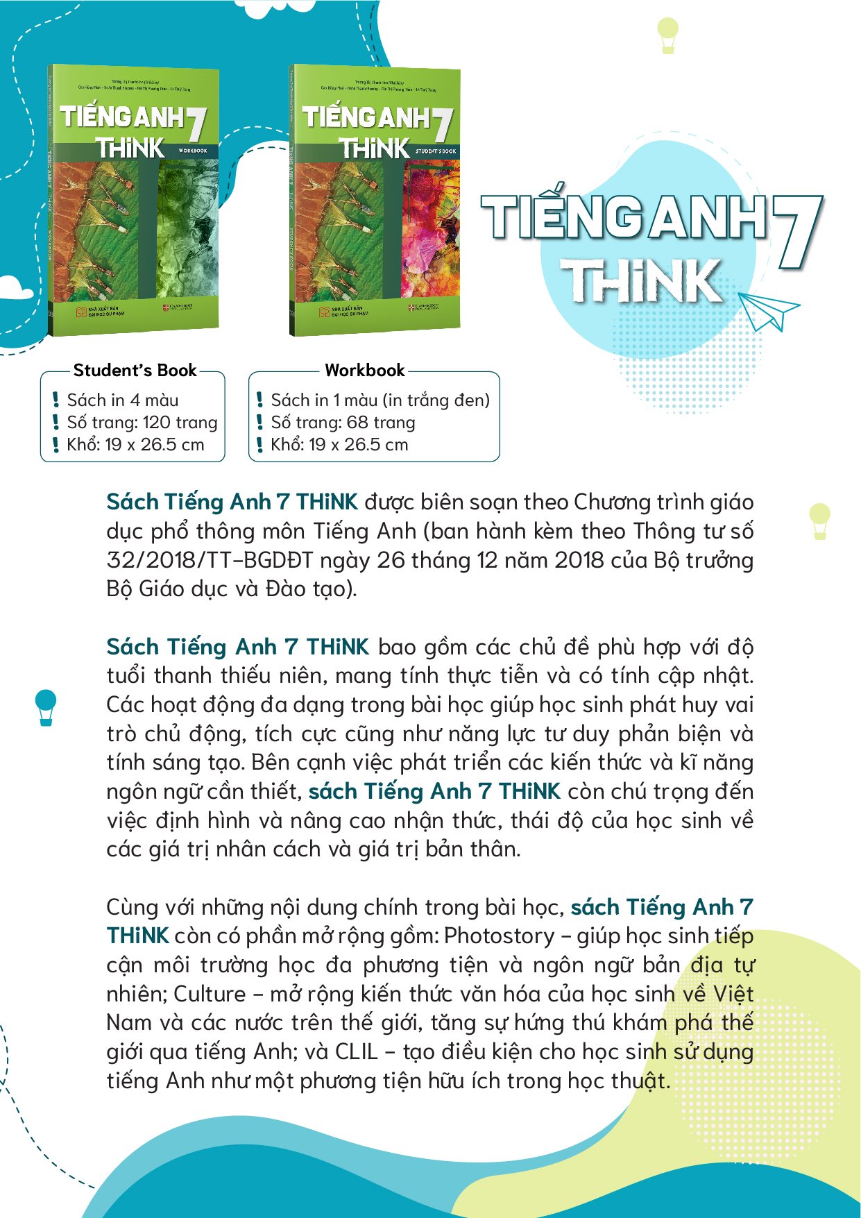 Sách Giáo Khoa Tiếng Anh 7 THiNK (Sách Học Sinh)