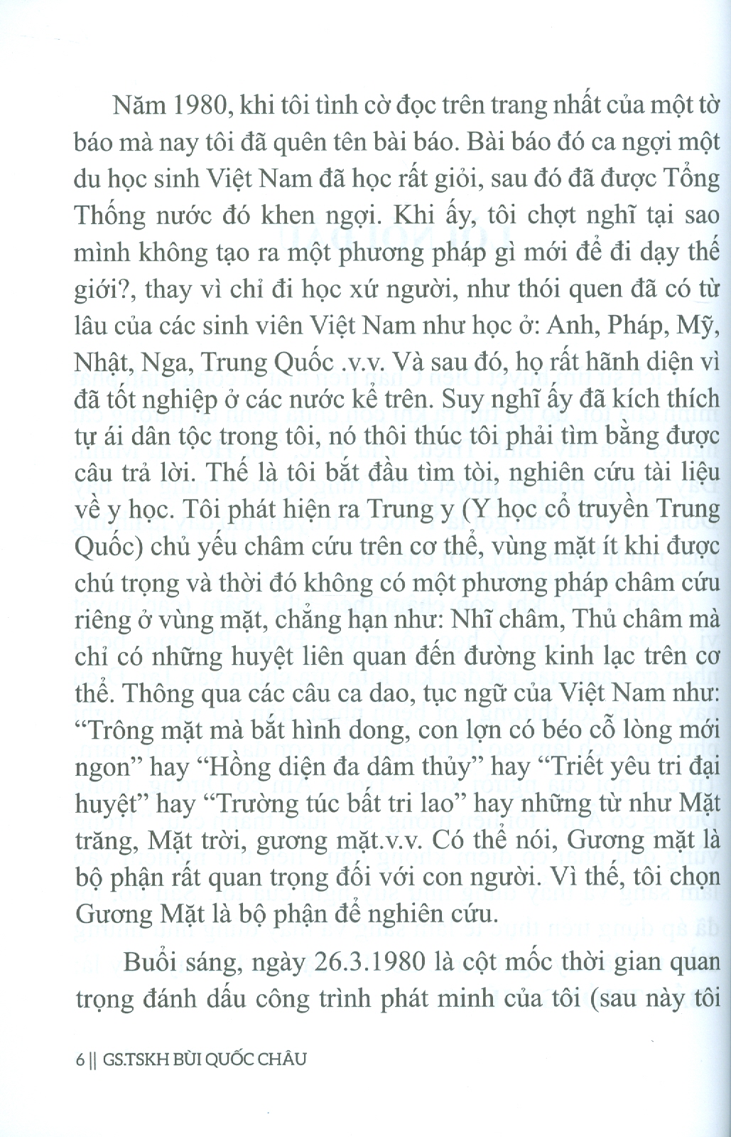 Lịch Sử Tìm Huyệt Diện Chẩn - Điều Khiển Liệu Pháp Bùi Quốc Châu