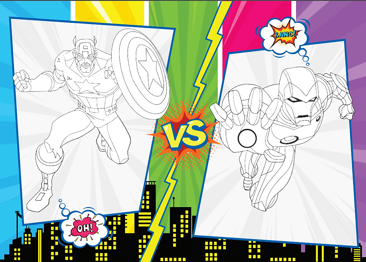 Tô Màu Rèn Luyện Iq Eq Cq - Super Heroes Siêu Anh Hùng - Tập 2 - Tặng Kèm Sticker