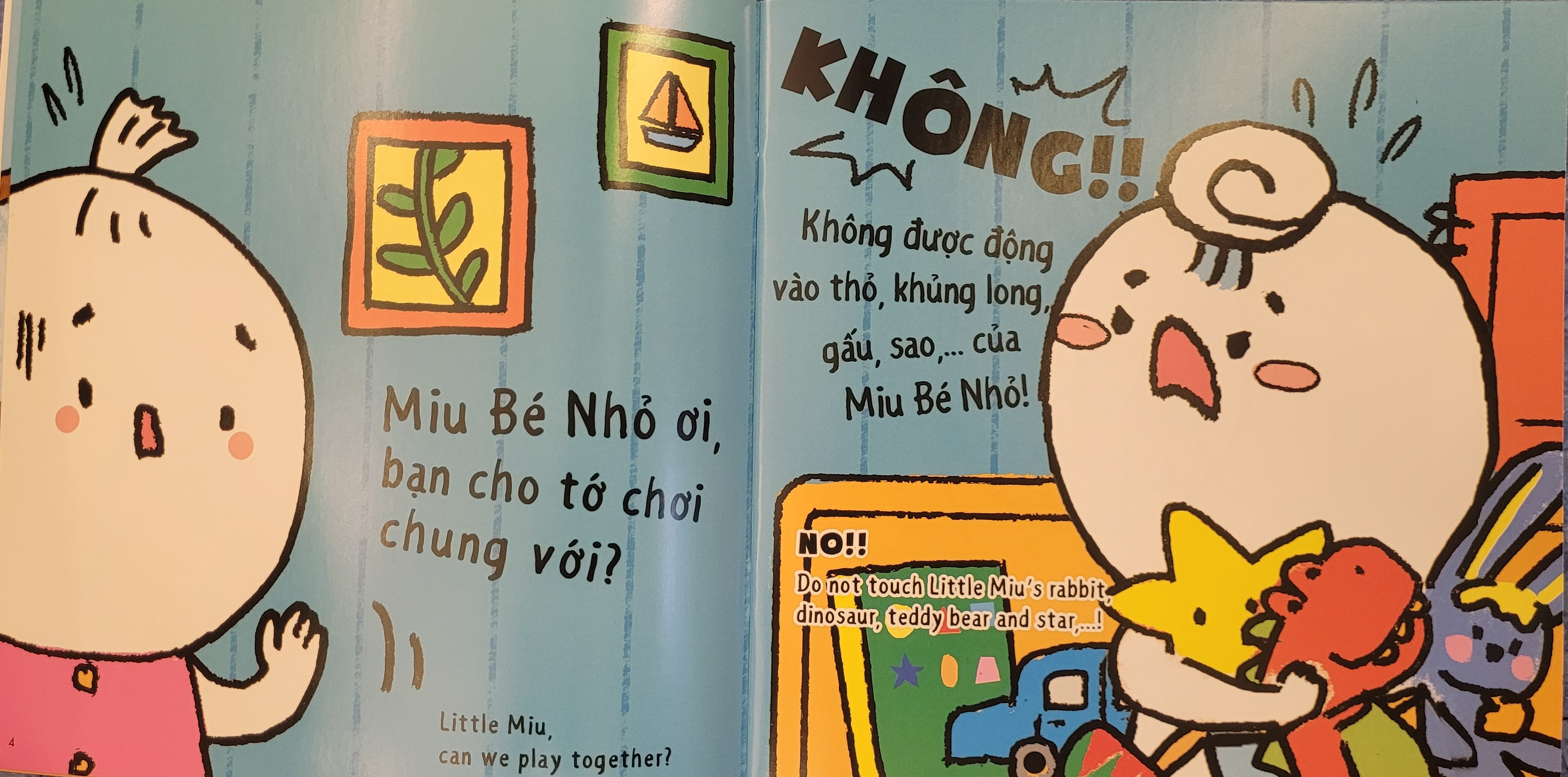 Sách Ehon Song ngữ Anh - Việt: Kĩ Năng Sống - Miu Bé Nhỏ - Phần 2 - Lẻ Tùy Chọn (1-6 tuổi)