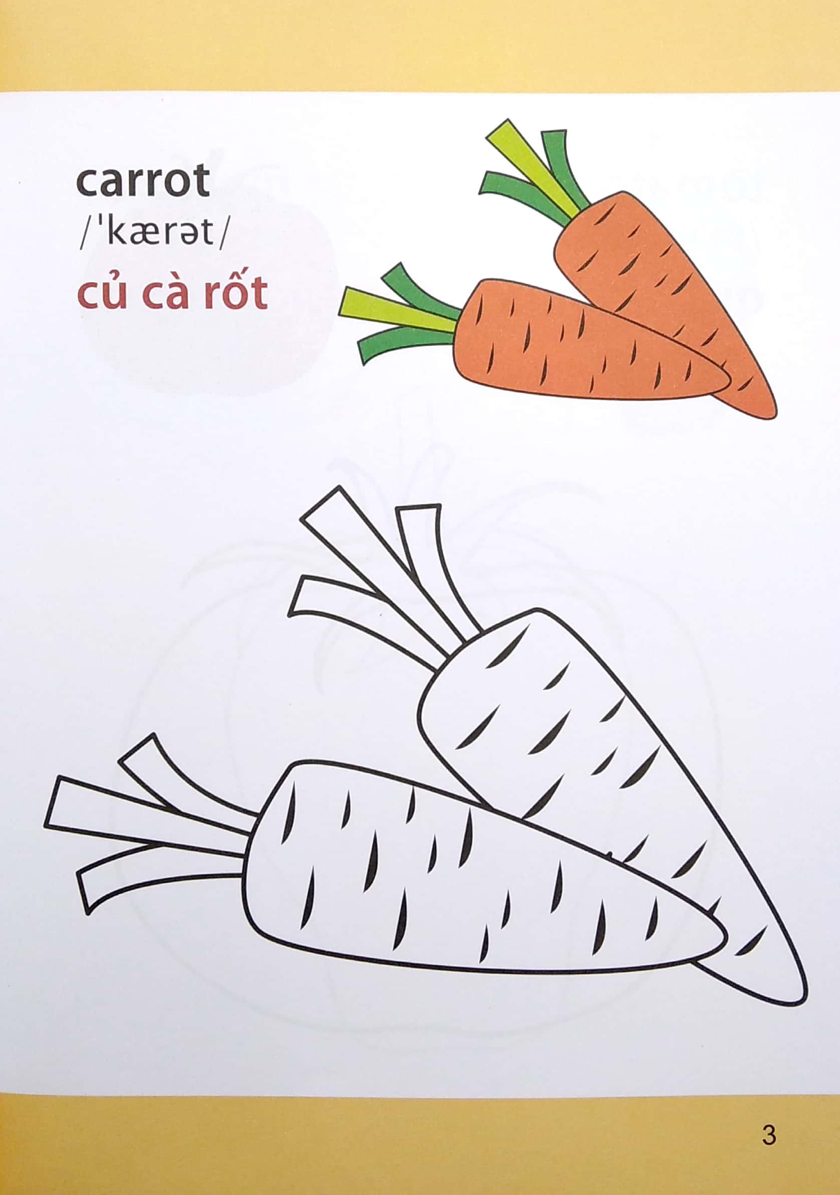Giờ Học Tô Màu Của Bé - Rau Củ (Siêu Vui Nhộn - Siêu Bổ Ích)