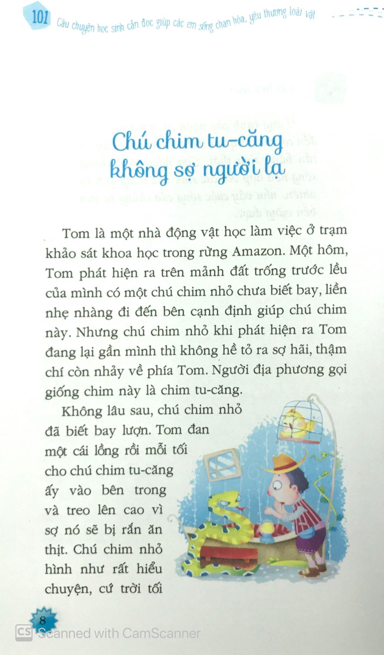 Kỹ Năng Sống - 101 Câu Chuyện Học Sinh Cần Đọc Giúp Các Em Sống Chan Hòa, Yêu Thương Loài Vật