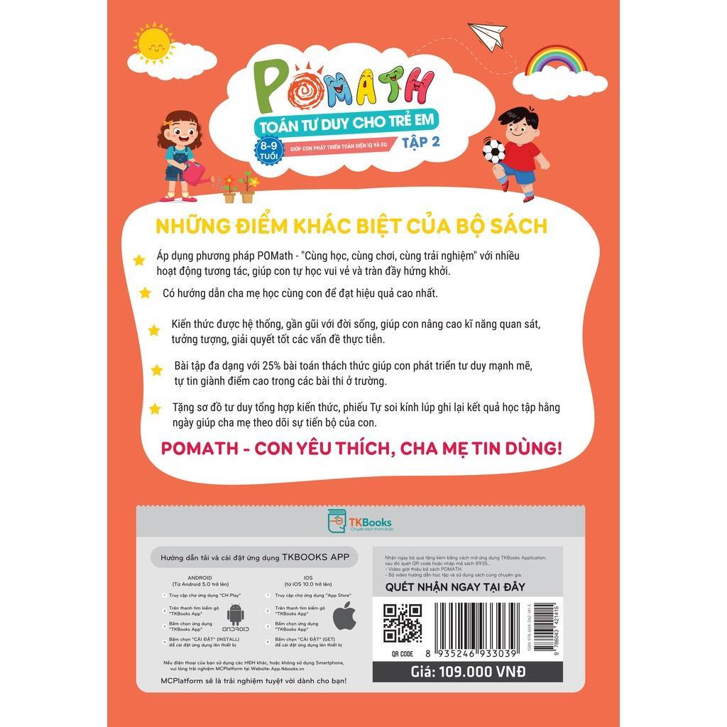 Pomath toán tư duy cho trẻ (8-9 tuổi) - Tập 2 - Bản Quyền