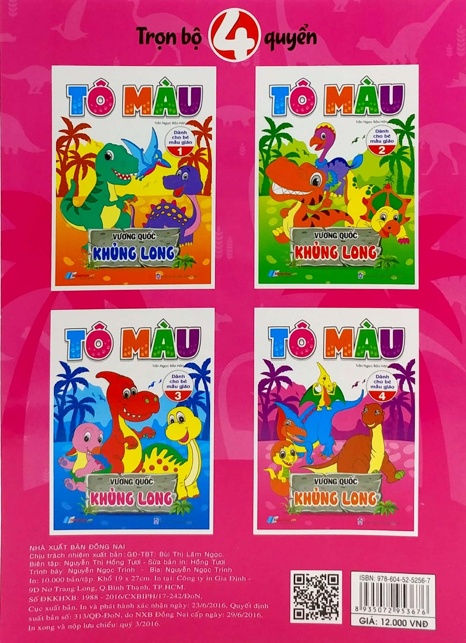 Tô Màu - Vương Quốc Khủng Long - Tập 4 (Dành Cho Bé Mẫu Giáo)