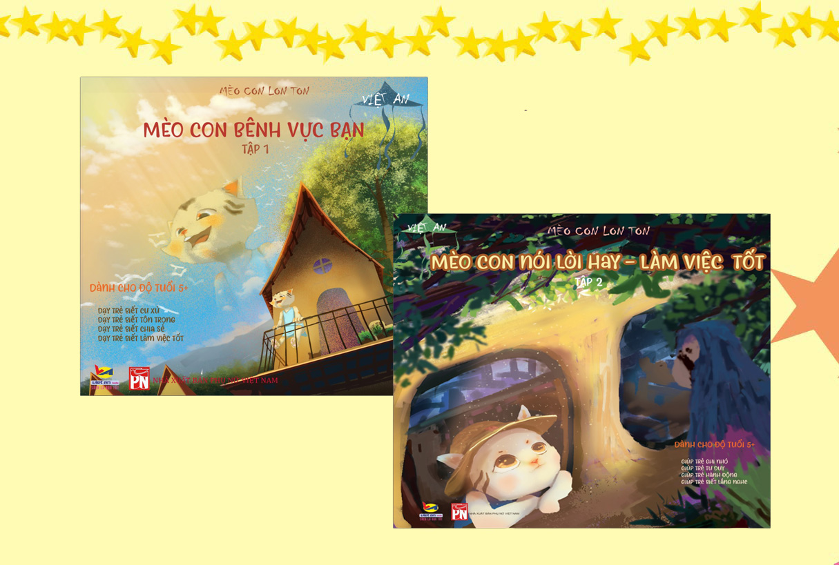 SÁCH RÈN LUYỆN KỸ NĂNG CHO BÉ - COMBO MÈO CON LON TON (tập 1 +2)