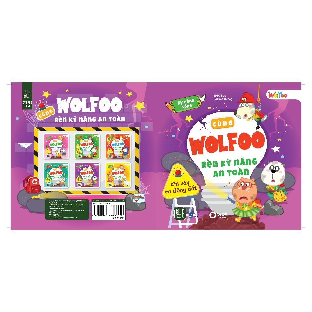 Sách - Cùng Wolfoo Rèn Kỹ Năng An Toàn Khi Xảy Ra Động Đất
