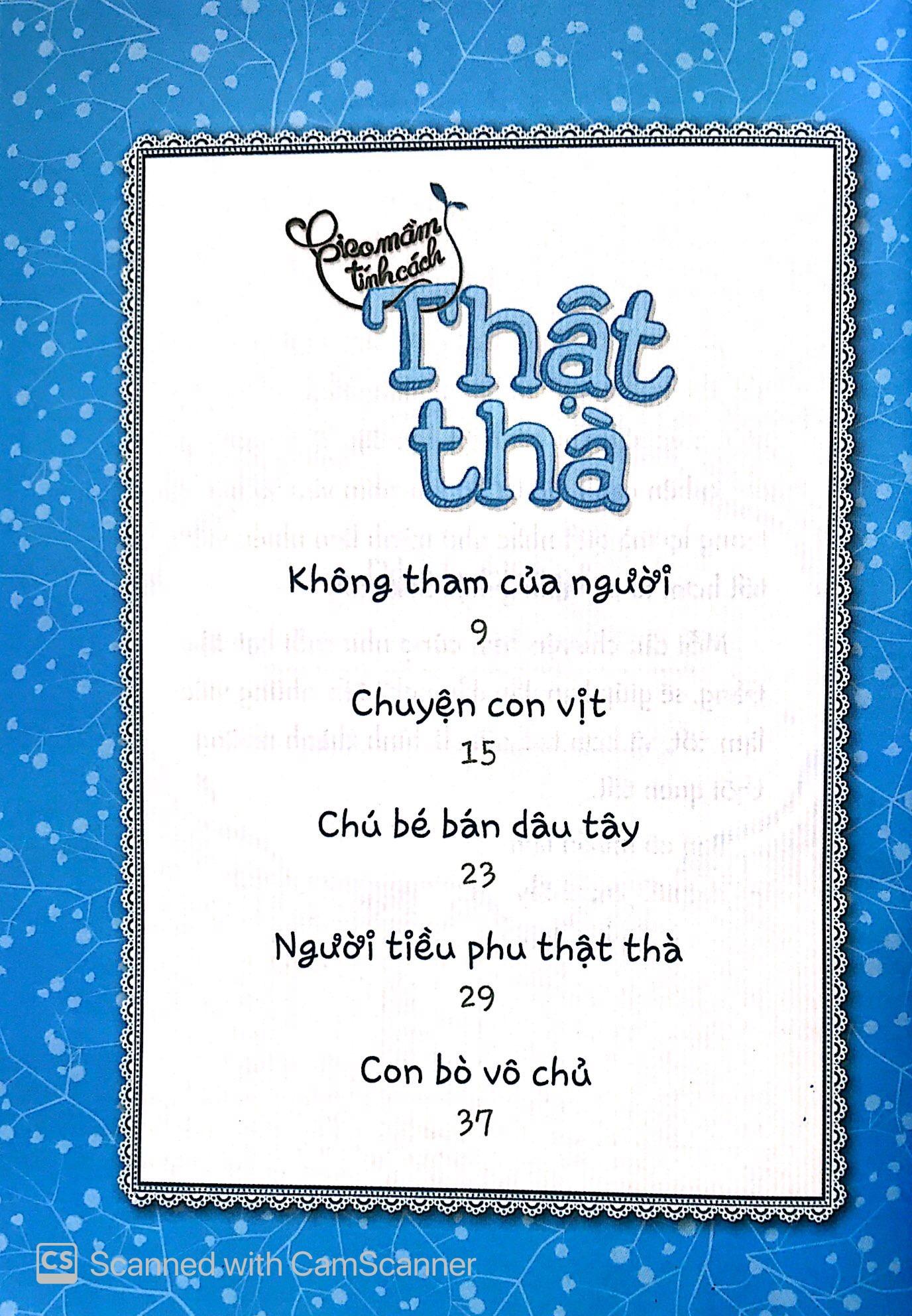 Gieo Mầm Tính Cách - Thật Thà (Tái Bản)