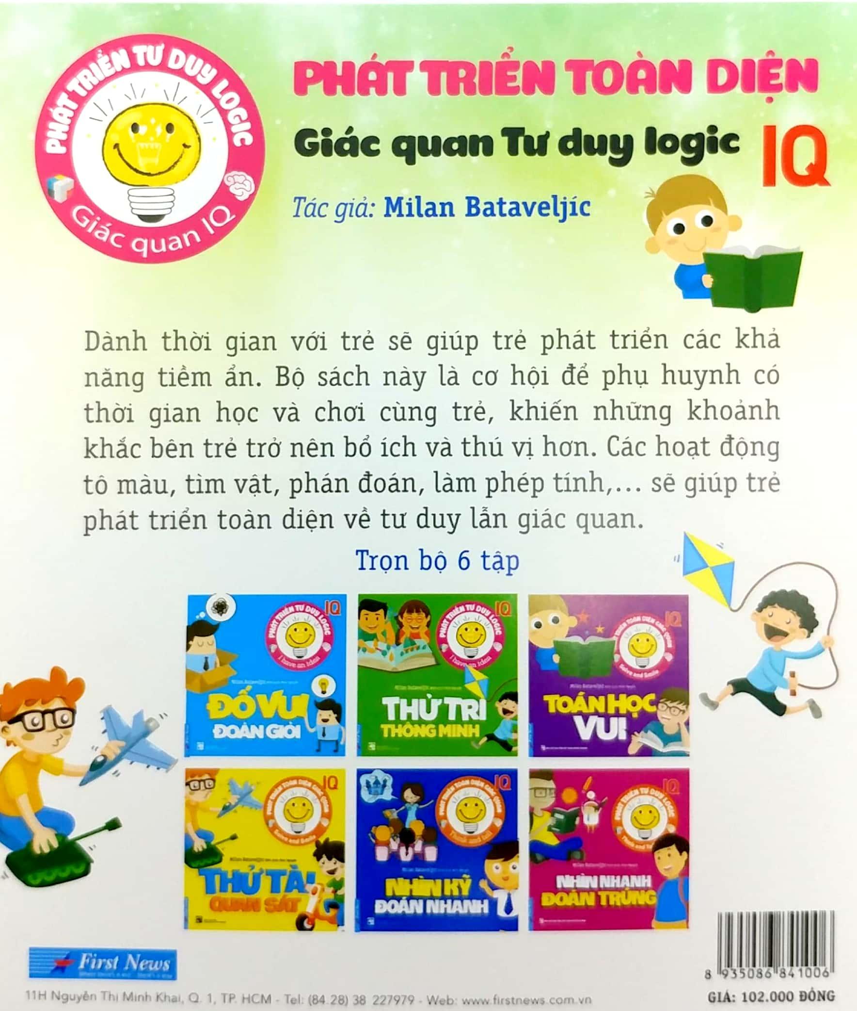 Bộ Phát Triển Tư Duy Logic + Giác Quan IQ (6 Cuốn)