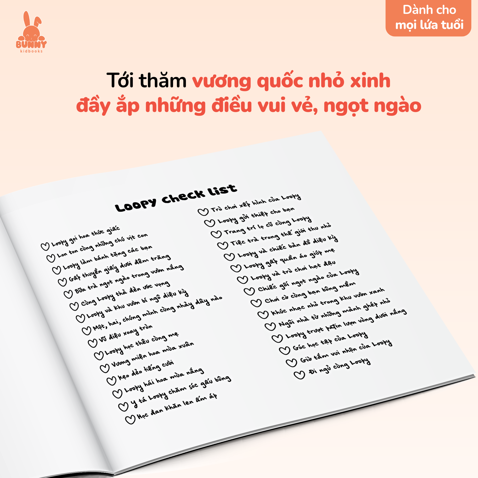 Sách tô màu Vương quốc của Loopy: Hình siêu cute, thư giãn xả stress – Cho bé & người lớn