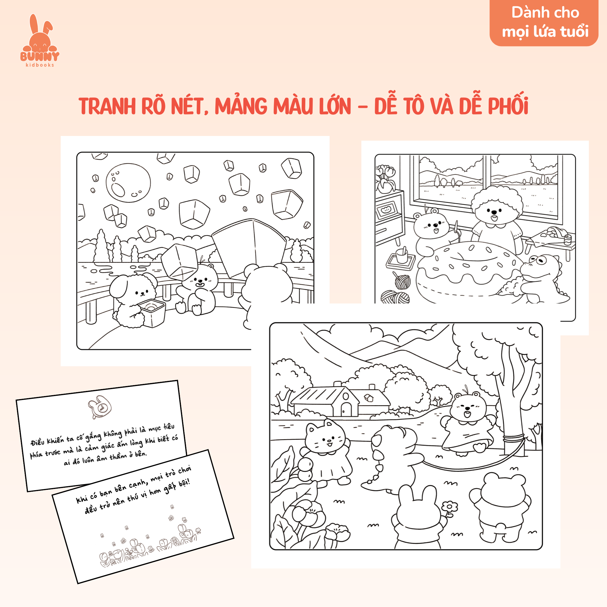 Sách tô màu Vương quốc của Loopy: Hình siêu cute, thư giãn xả stress – Cho bé & người lớn