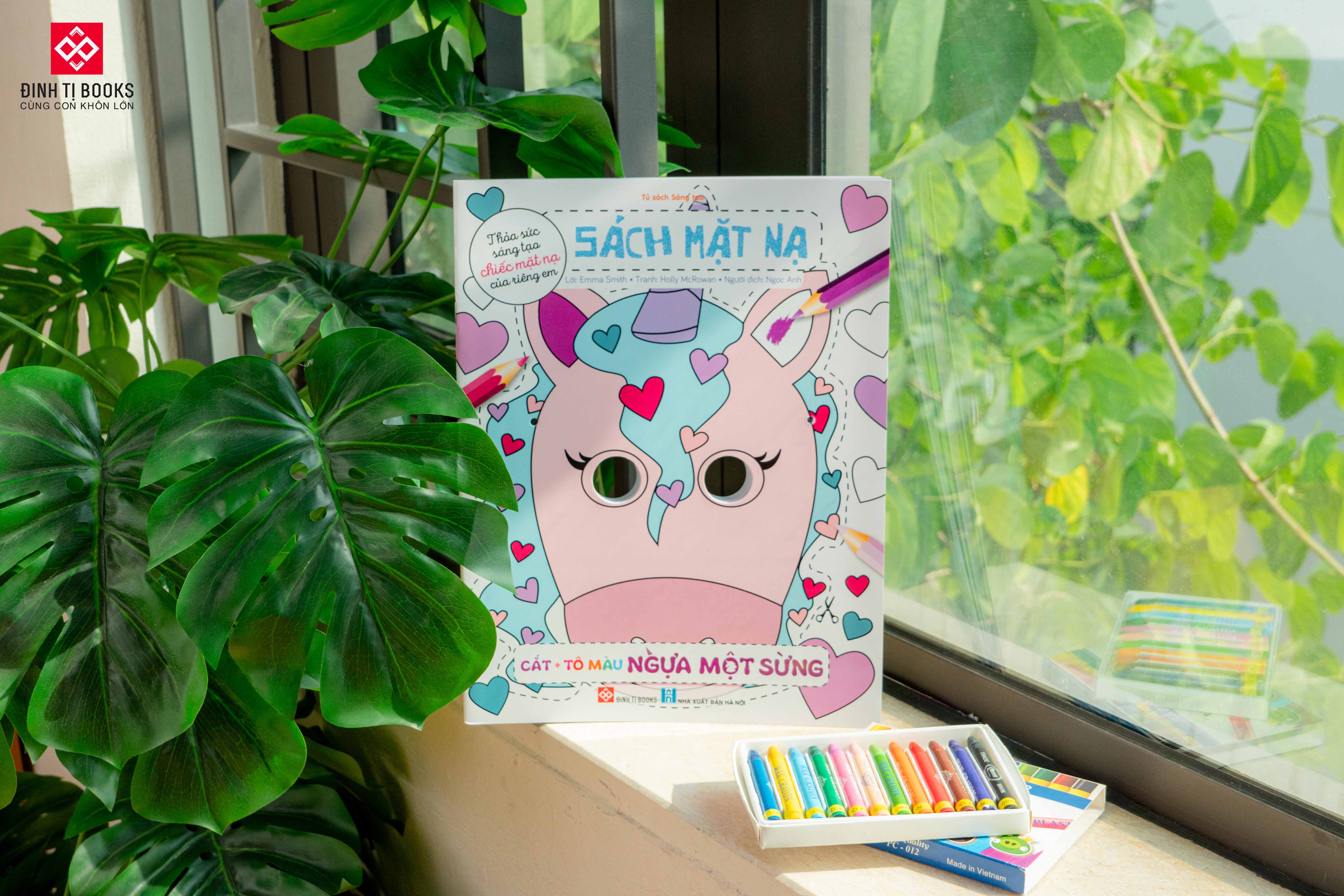 Sách mặt nạ - Cắt + tô màu combo 3 tập - Đinh Tị Books