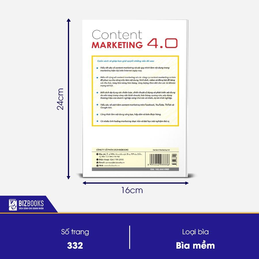 BIZBOOKS - Sách Content Marketing 4.0: Nội dung hay, bán bay kho hàng