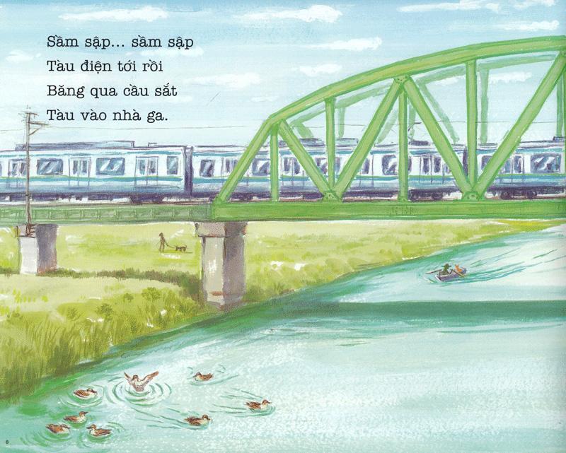 Ehon - Thực Phẩm Tâm Hồn Cho Bé - Tàu Điệntới Rồi (Tái Bản 2021)