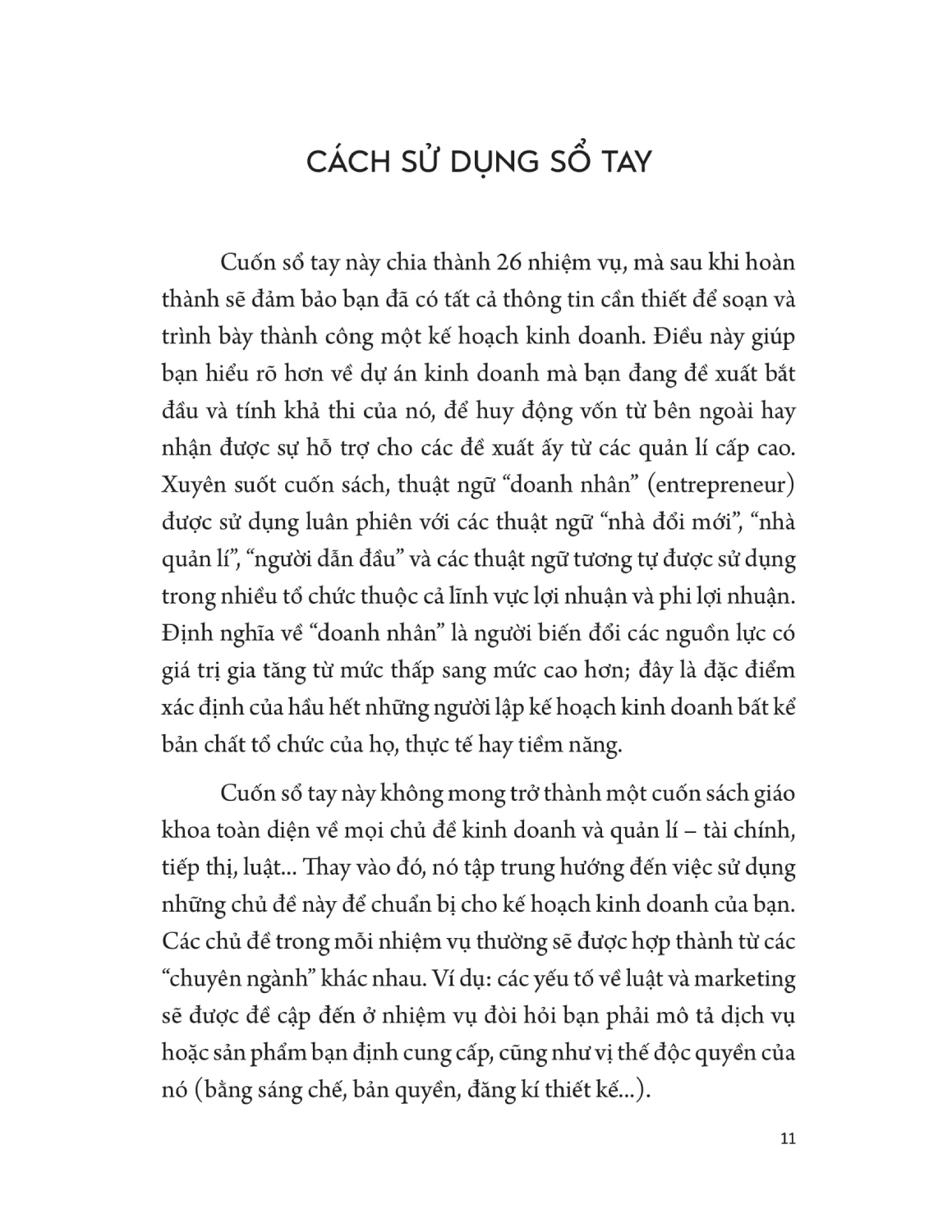 Sổ Tay Kế Hoạch Kinh Doanh - Chìa Khóa Để Khởi Nghiệp Thành Công - ML