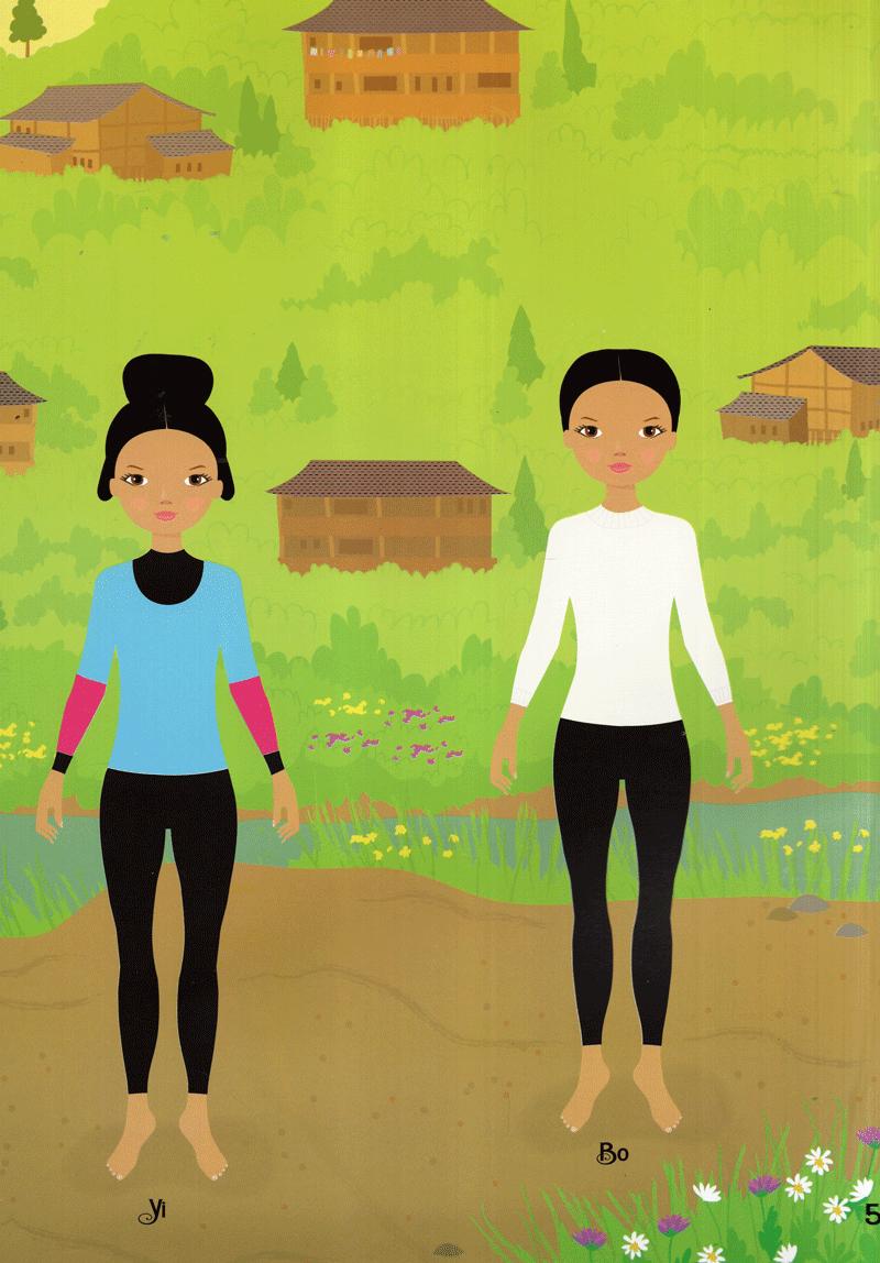 Dán Hình Sáng Tạo Trang Phục Búp Bê - Trang Phục Các Nước 2