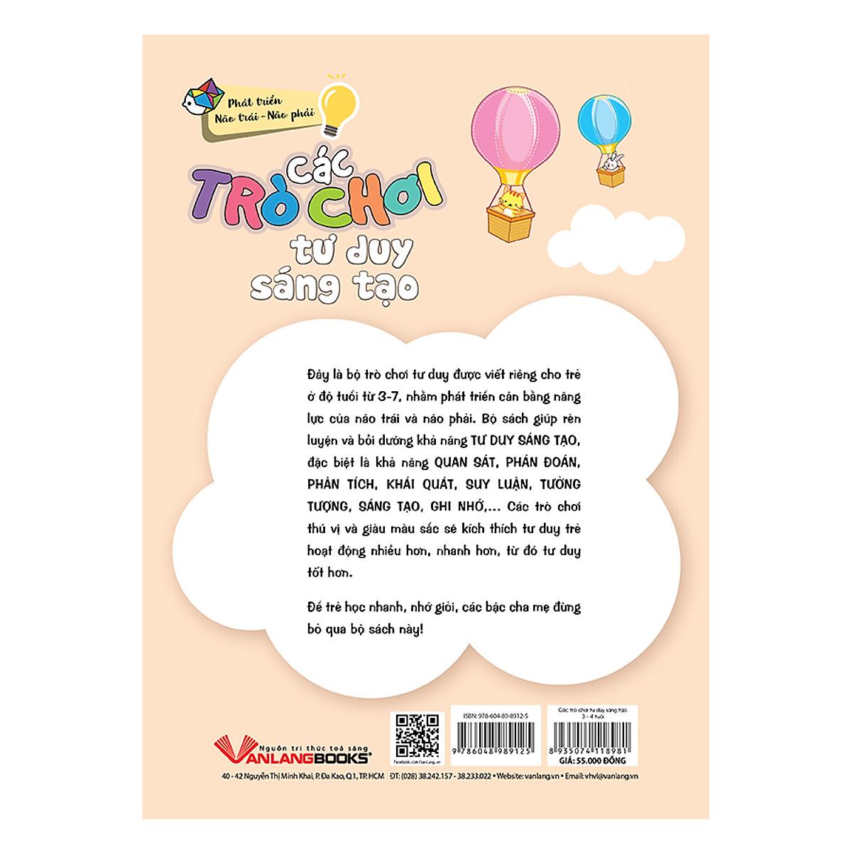 Các Trò Chơi Tư Duy Sáng Tạo (3 -4 Tuổi)