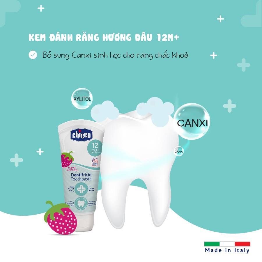 Kem Đánh Răng Hương Dâu 12M+ Chicco