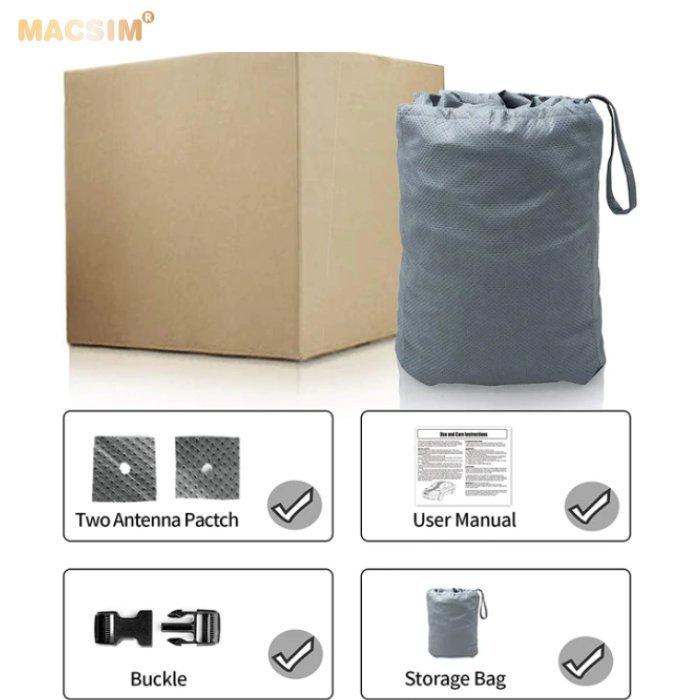 Bạt phủ ô tô chất liệu vải không dệt cao cấp thương hiệu MACSIM dành cho Mercedes E series màu ghi