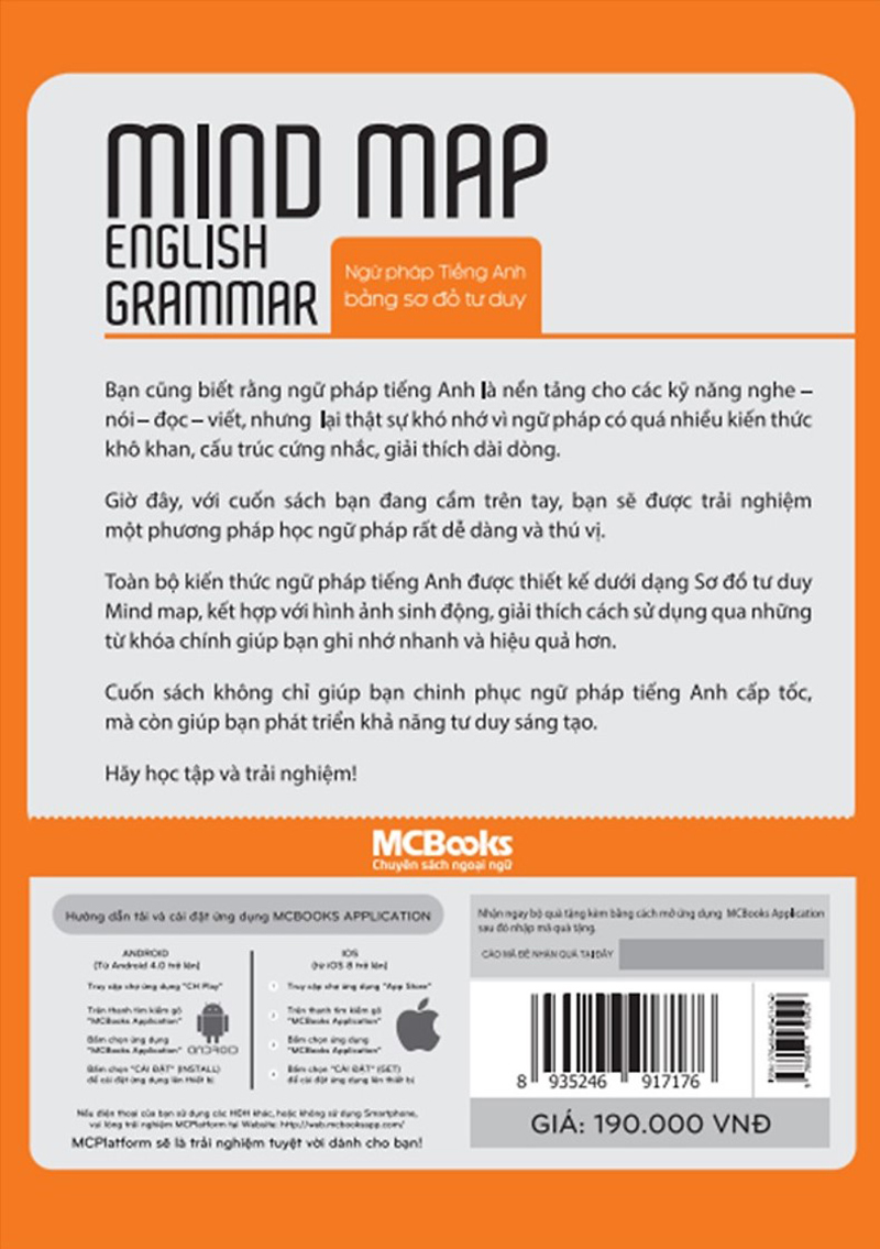 Mindmap English Grammar - Ngữ Pháp Tiếng Anh Bằng Sơ Đồ Tư Duy (Tặng Kèm Bút Hoạt Hình Cực Xinh)
