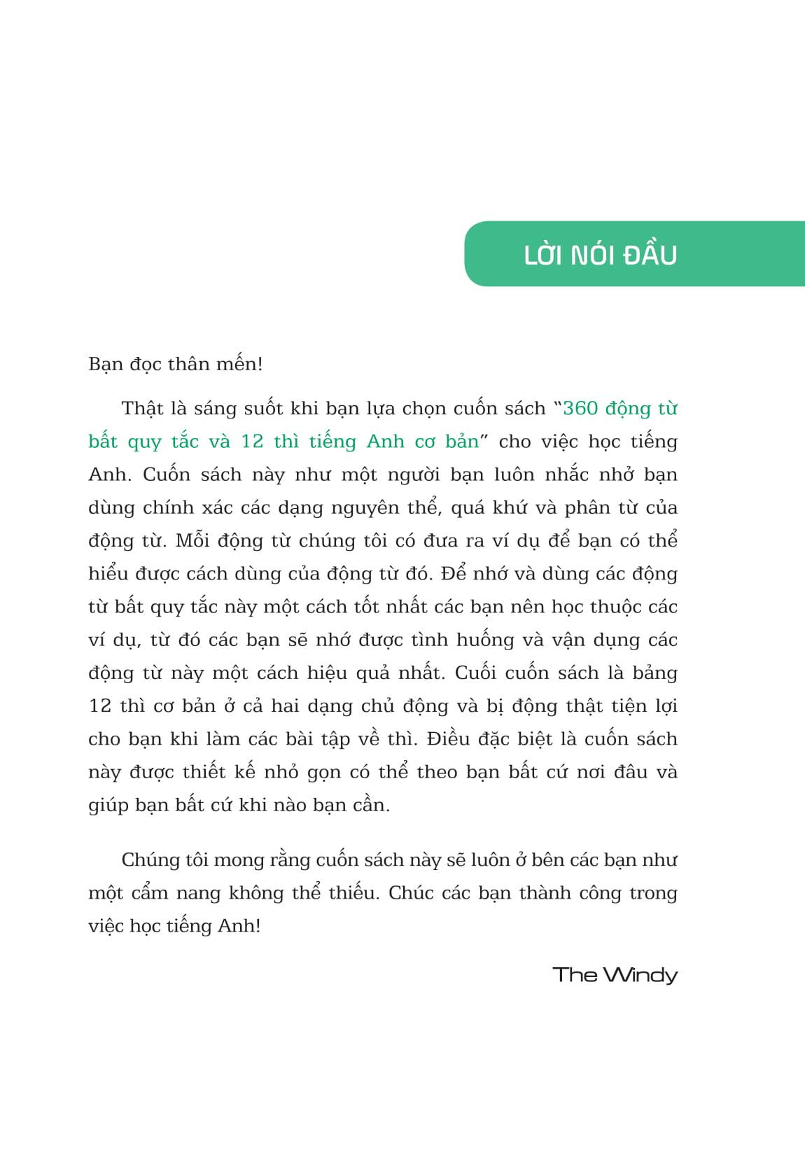360 Động Từ Bất Quy Tắc Và 12 Thì Tiếng Anh Cơ Bản