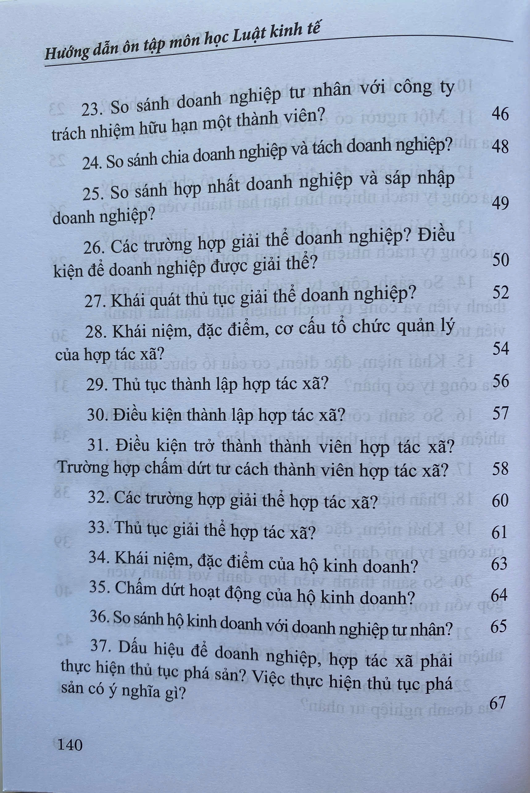Hướng Dẫn Ôn Tập Môn Học Luật Kinh Tế