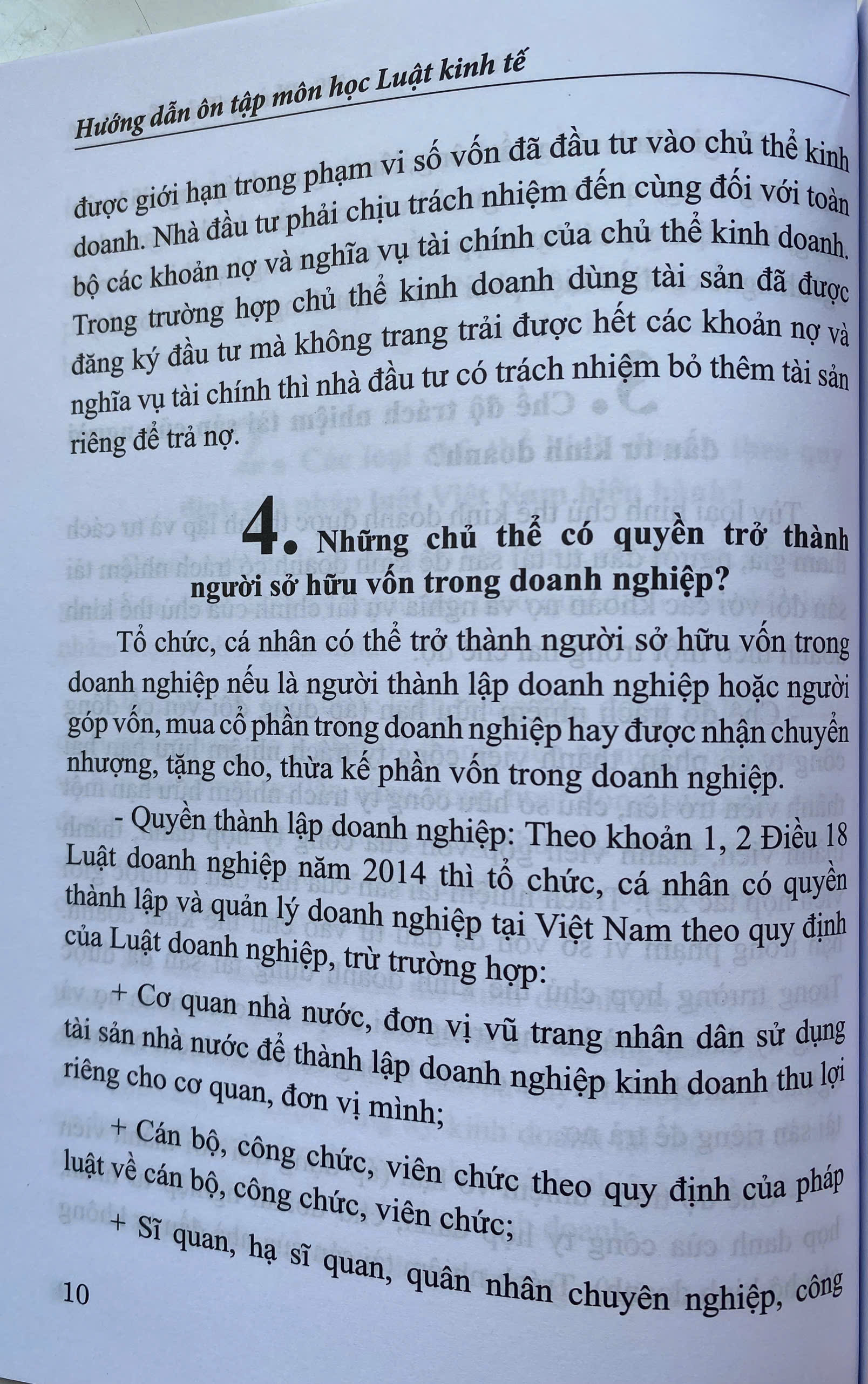 Hướng Dẫn Ôn Tập Môn Học Luật Kinh Tế
