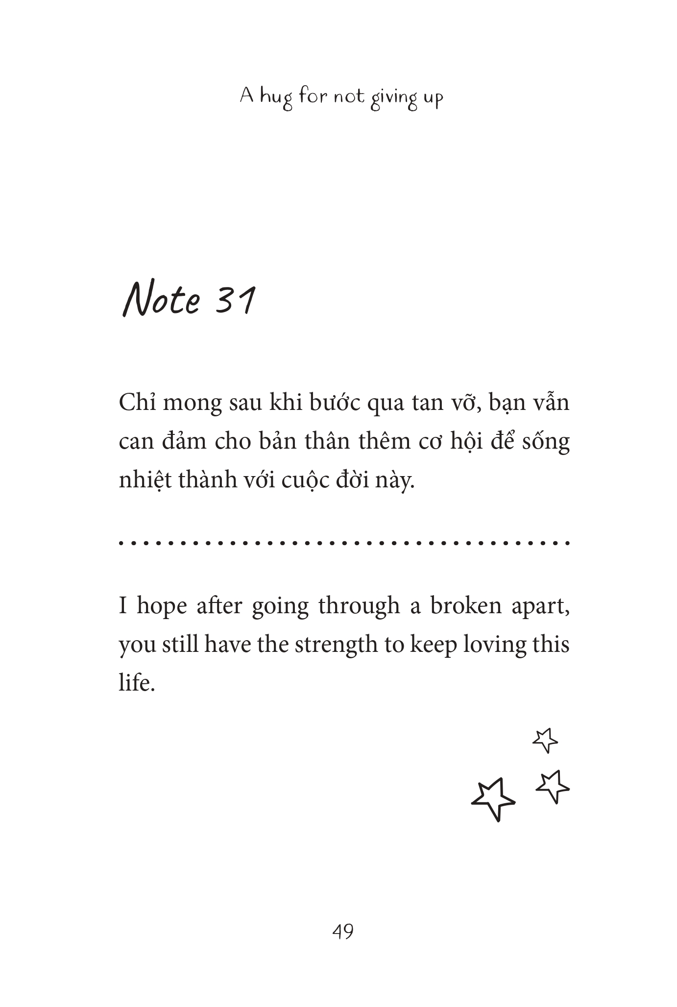 Combo 3 cuốn sách song ngữ Just For Youth + A Hug For Not Giving Up + The Journal To Grow Up