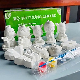 ComBo 10 Bộ Tô Tượng Kèm Màu và bút vẽ cho bé. Nhiều Hình Tượng Siêu Đẹp - Hàng chính hãng