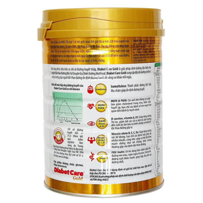 Combo 2 hộp sữa bột DIABETCARE GOLD hãng Nutifood giành cho người bị Đái tháo đường và tiền đái tháo đường-> Tặng ngay khăn lau đa năng