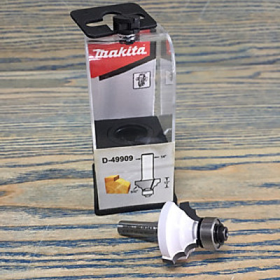 Mũi phay bo tròn 2 tầng bi dưới Makita (1/4"x1/2")