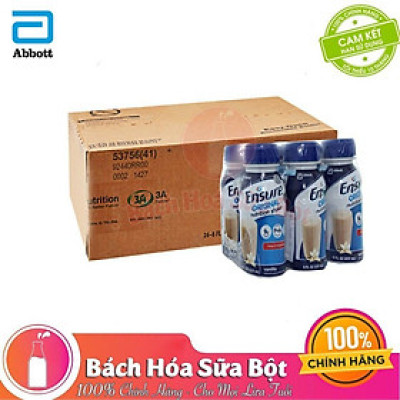 Thùng 24 chai sữa pha sẵn Ensure Original Vanilla 237ml