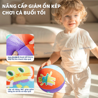 Bóng vải đồ chơi cho bé sơ sinh, bóng nảy đàn hồi Mideer Silent Bouncy Ball