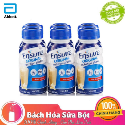 Thùng 24 chai sữa pha sẵn Ensure Original Vanilla 237ml