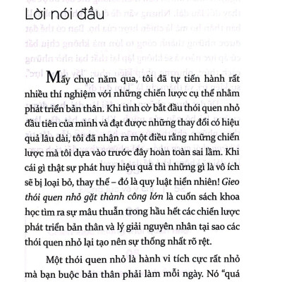 Gieo Thói Quen Nhỏ Gặt Thành Công Lớn