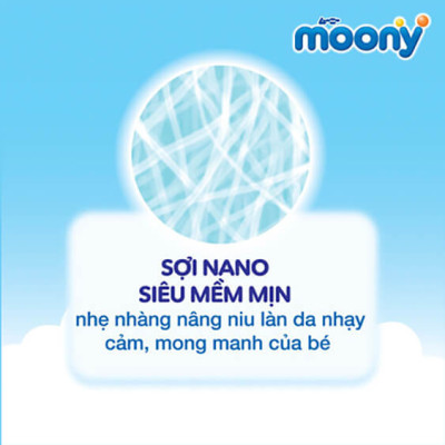 Combo 3 Gói Miếng Lót Sơ Sinh Moony Gói Cực Đại Newborn (90 miếng)
