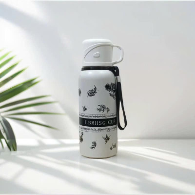 Bình Giữ Nhiệt Flower Cup Linh Chi Bedding Dung Tích Lớn Bằng thép Không Gỉ