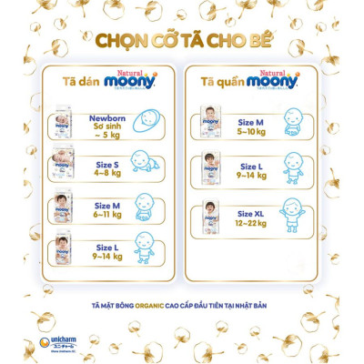 [COMBO 3 BỊCH] Bỉm quần Moony natural L 36