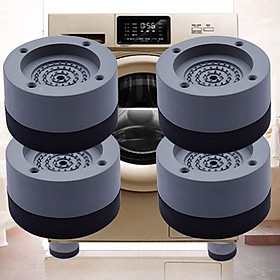 Combo 4 Chân Đế Máy Giặt Chắc Chắn, Miếng Đệm Cao Su Lót Chân Máy Giặt, Tủ Lạnh Chống Di Chuyển, Chống Ồn, Chống Rung, An Toàn  - HENRYSA