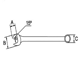 Cờ lê vòng miệng 16mm Ega Master  61735