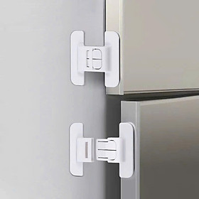 2 Chốt Cánh Tủ , Khóa Tủ Lạnh, Cánh Tủ Ngăn Kéo, Giữ An Toàn, Chắc Chắn, Nhỏ Gọn Tiện Dụng Gia Đình- TakyHome 3108set2