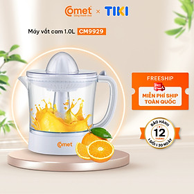 Máy vắt cam Comet CM9929 – Dung tích 1L, công suất 40W, xoay 2 chiều – Vắt cam nhanh, không kẹt hạt – Hàng chính hãng - Bảo hành 12 tháng 