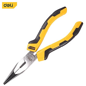 Kìm Mũi Nhọn 6inch Deli Cao Cấp Chính Hãng - Chất Liệu Thép Cacbon Siêu Bền - Tay Cầm Chống Trượt - EDL2106