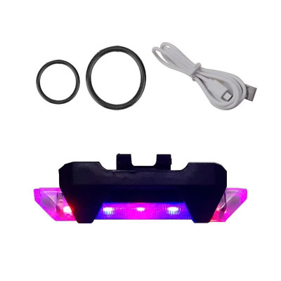 Đèn 5 LED Cảnh báo sau Xe Đạp giúp đạp xe an toàn ban đêm 4 chế độ sáng (Đèn Xanh)