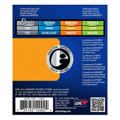 Bộ Dây Đàn Guitar Electric Elixir 12002